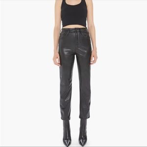 MOTHER Insider Ankle Faux Leather Pants